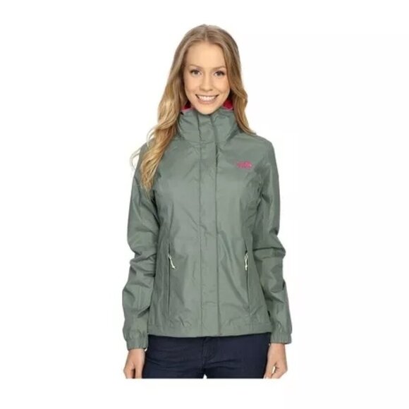 The North Face Jackets & Blazers - The North Face Women's Resolve Rain Jacket/Parka, Green & Pink